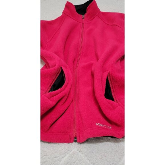 Marmot Polartec Womens Hot Pink Full Zip Fleece Jacket Long‎ Sleeve Size L - Picture 5 of 12